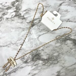 🌸3/$25 🆕 Panacea Hammered Pendant Gold Necklace, Long Necklace